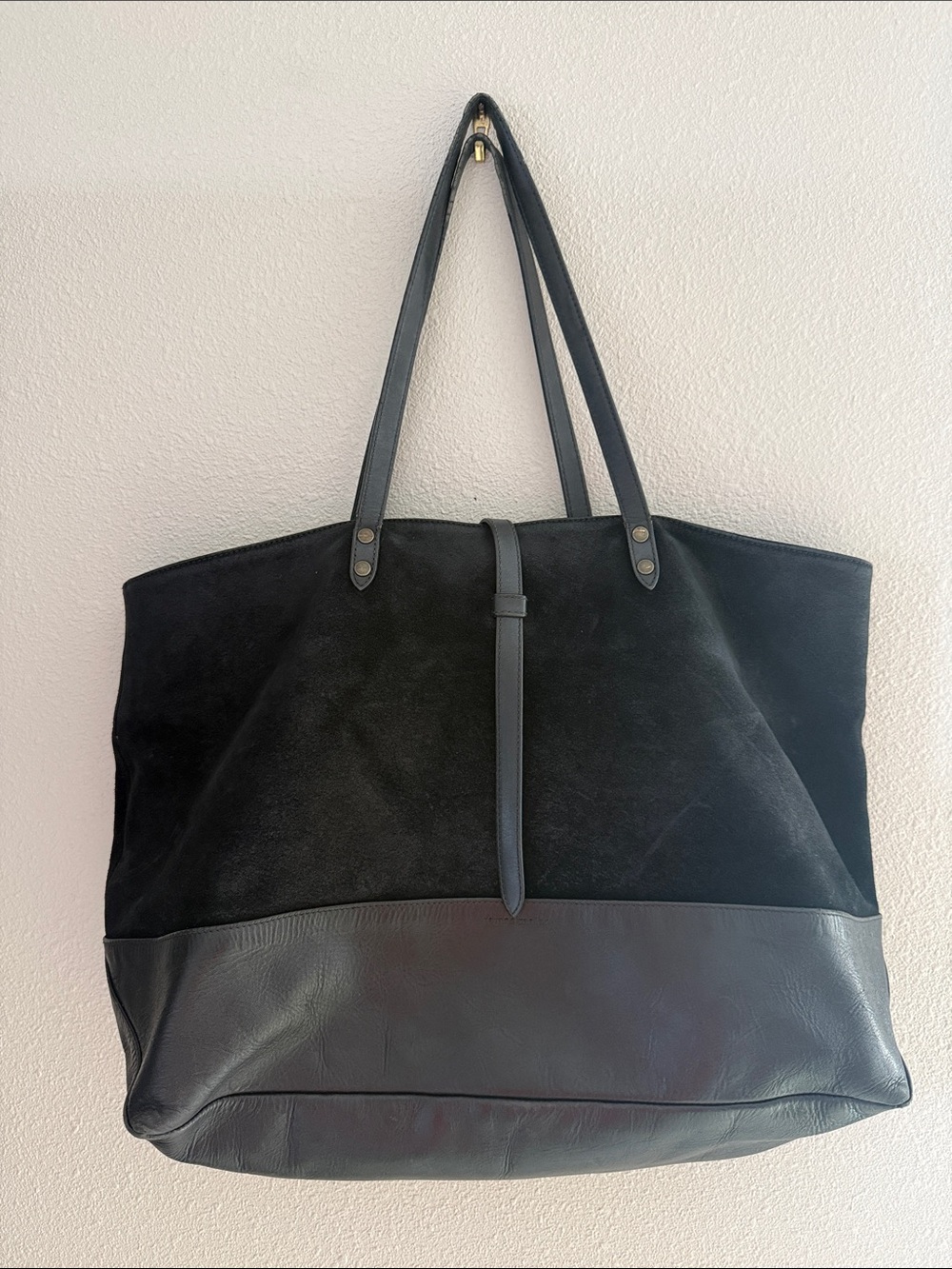 Tomas Maier leather and suede tote